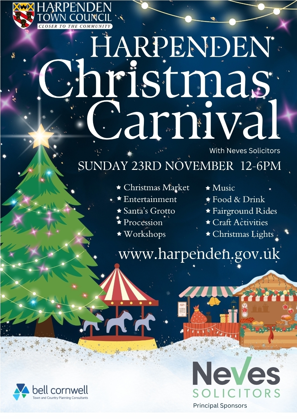 🎄Harpenden Christmas Carnival & Light Switch On 2025  - Event Image 2 November 23, 2025 12:00 PM