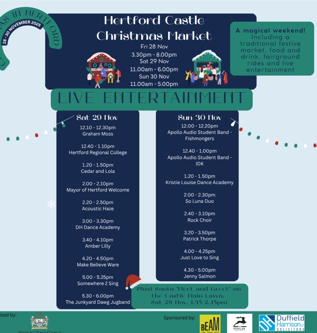 🏰🎅 Hertford Castle Christmas Market 2025  - Event Image 3 November 30, 2025 11:00 AM