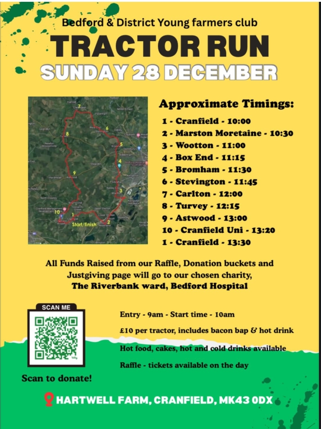 🚜 Bedford YFC Tractor Run 2025  - Event Image 3 December 28, 2025 09:00 AM