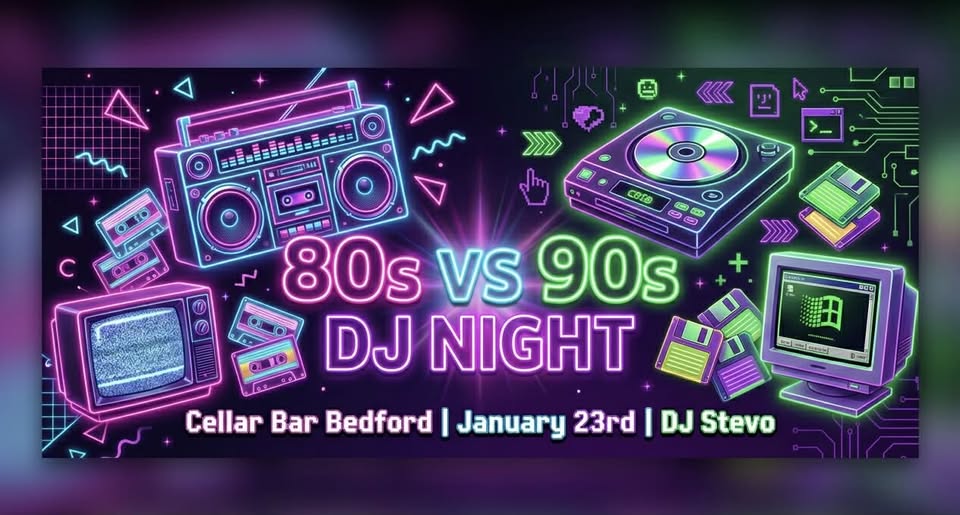 🕺 DJ night with DJ Stevo - The Cellar Bar, Bedford - January 23, 2026 09:30 PM at The Cellar Bar, 75 High Street, Bedford, MK40 1NE