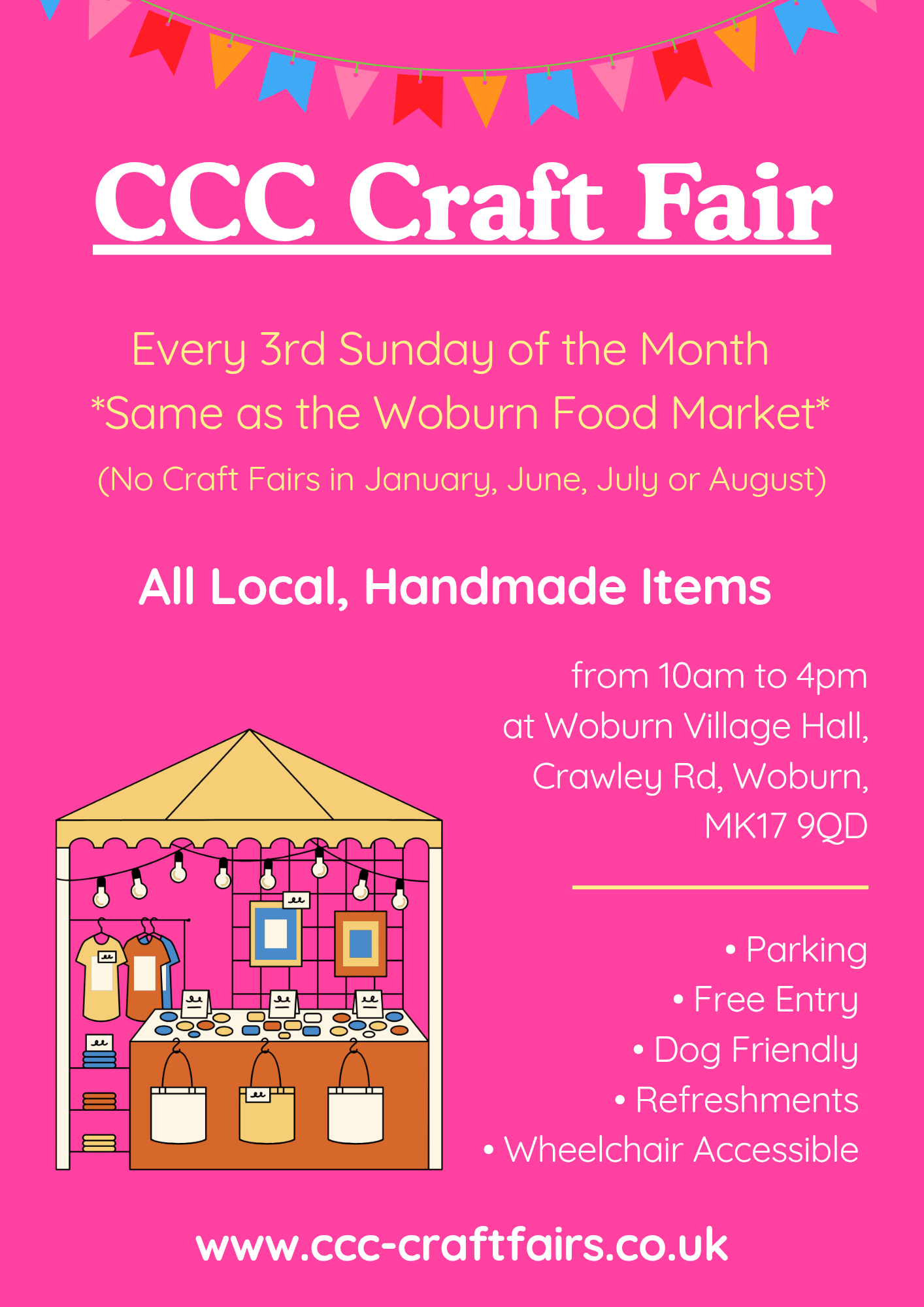 🧁 Crafts, Cakes and a Cuppa 2026 - Woburn Village Hall - Event Image 2 February 15, 2026 10:00 AM