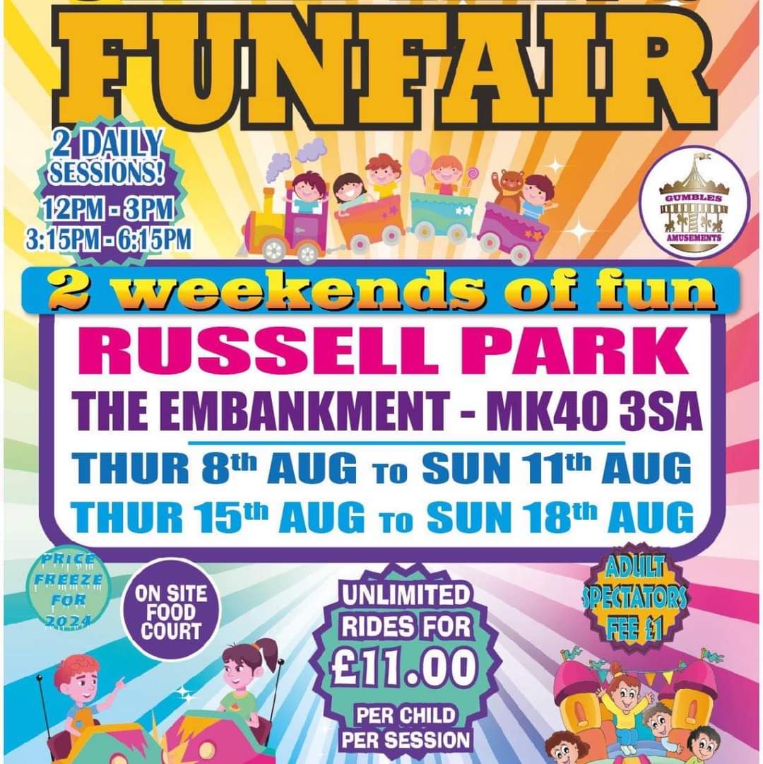 🎡GUMBLES FUNFAIR UNLIMITED RIDES BEDFORD   - Event Image 2 August 17, 2024 