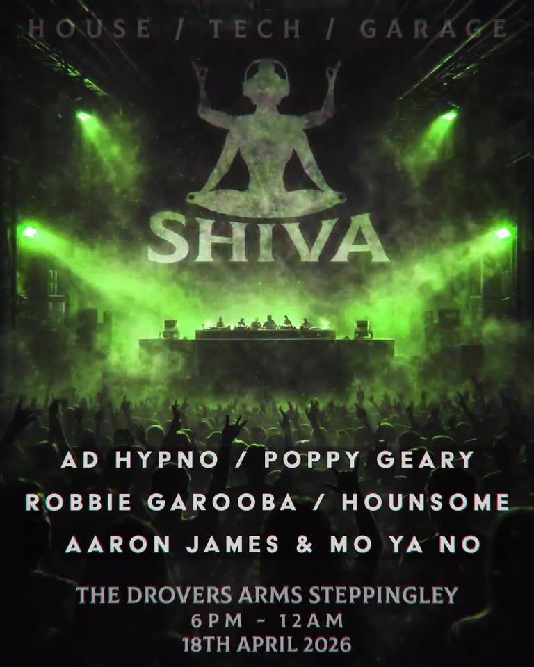 🔥 SHIVA, April 2026 - Drovers Arms, Steppingley - April 18, 2026 06:00 PM at Drovers Arms, Flitwick Rd, Steppingley, Bedford, MK45 5BA