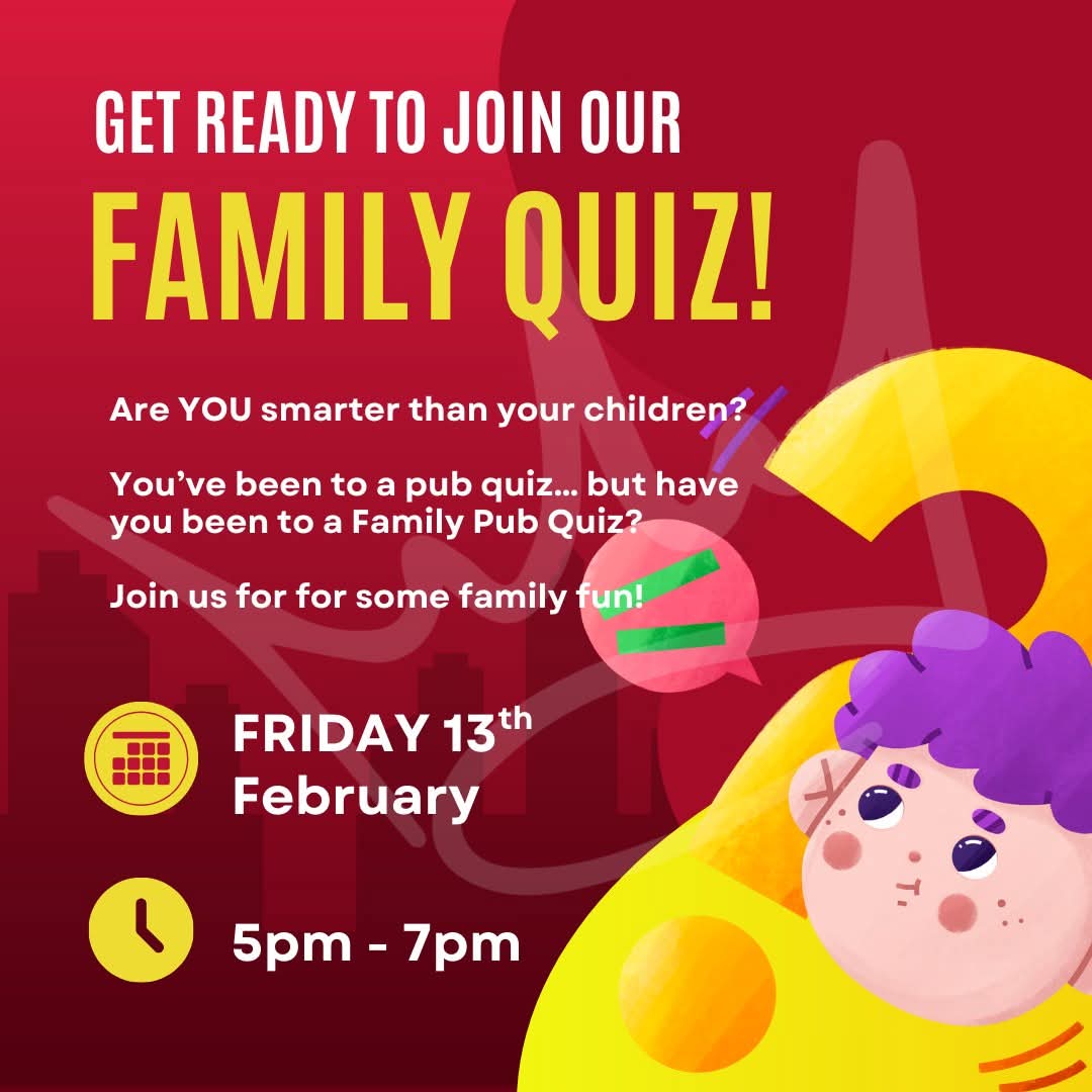 ❓️Family Quiz Night - The Crown, Flitwick  - Event Image 2 February 13, 2026 05:00 PM