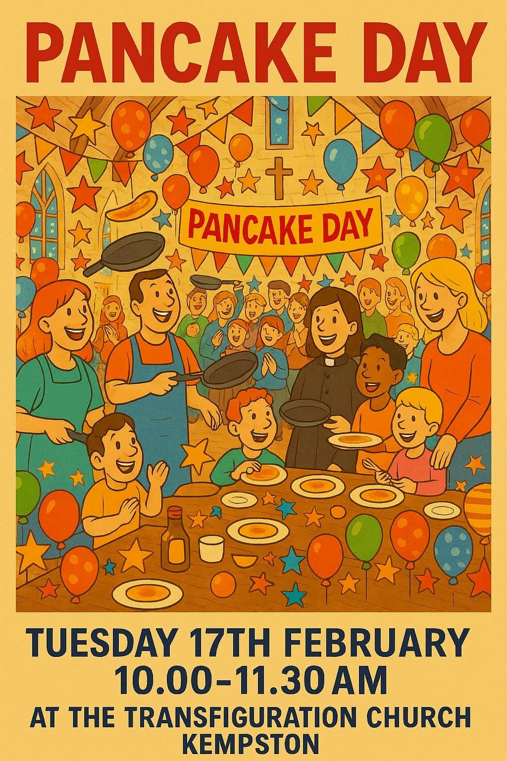 🥞 Pancake Day 2026 - The Church of The Transfiguration, Kempston - Event Image 3 February 17, 2026 10:00 AM