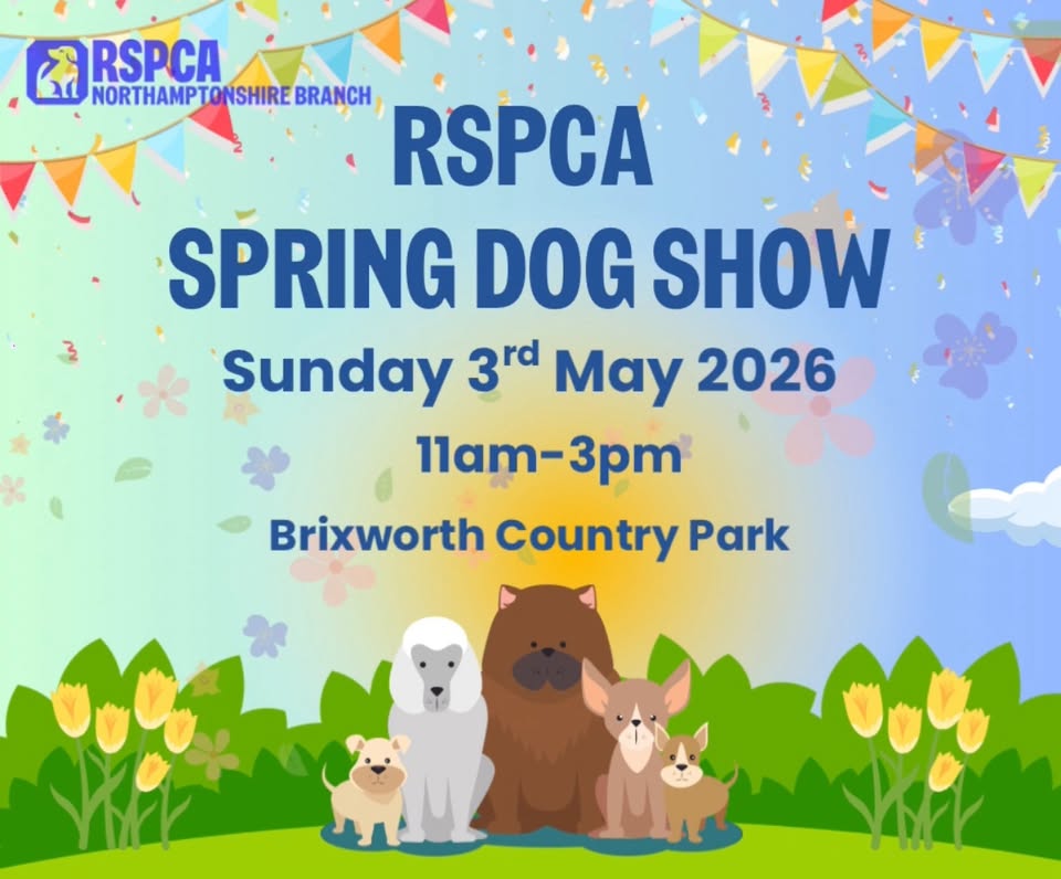 🐶 RSPCA Spring Dog Show 2026 - Northampton  - May 03, 2026 11:00 AM at Brixworth Country Park, Northampton Rd, NN6 9DG Northampton