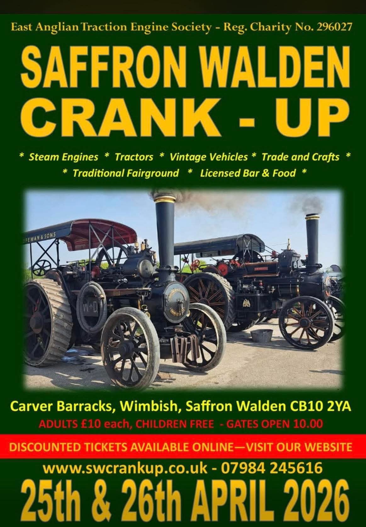 🚜 Saffron Walden Crank Up 2026 - Debden Airfield, Saffron Waldon - Event Image 2 April 25, 2026 10:00 AM