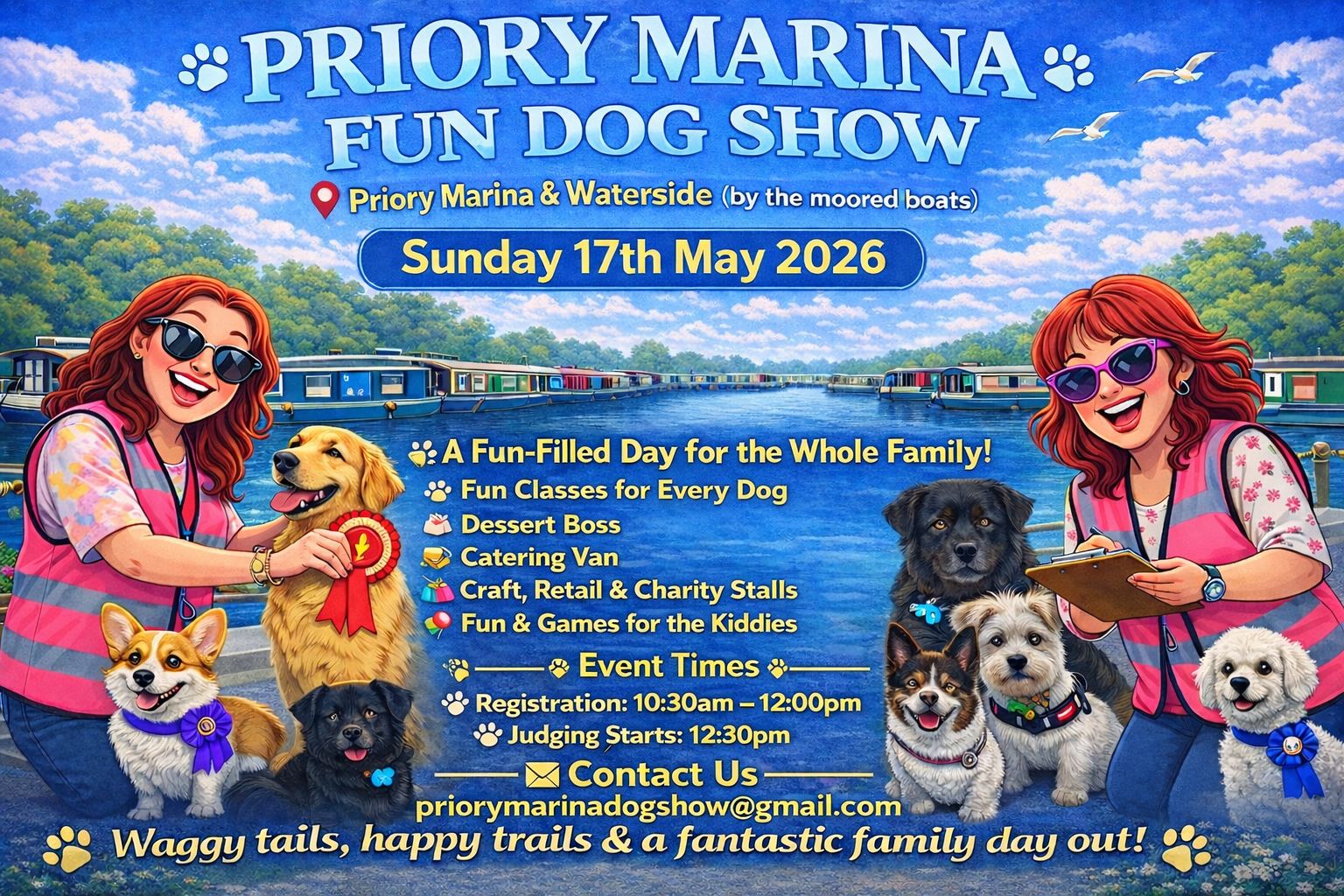 🐶 Priory Marina Dog Show and Family Fun Day 2026 - Bedford - May 17, 2026 09:30 AM at Priory Marina & Waterside, Barkers Lane, Bedford, MK41 9DJ
