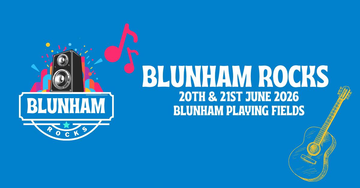 🤩 Blunham Rocks 2026  - June 20, 2026 12:30 PM at The Pavilion
36A Barford Road, Blunham, Bedford, MK44 3ND