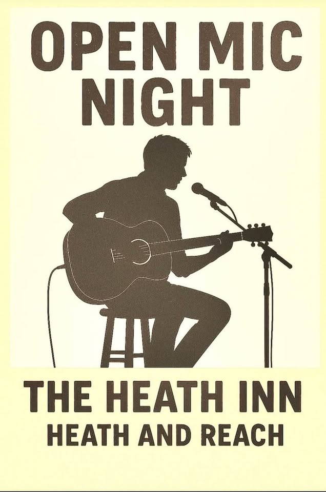 🎤 Open Mic at The Heath Inn - Heath & Reach  - May 01, 2026 06:30 PM at The Heath Inn, 76 Woburn Rd, Heath and Reach, Leighton Buzzard, LU7 9EY 

