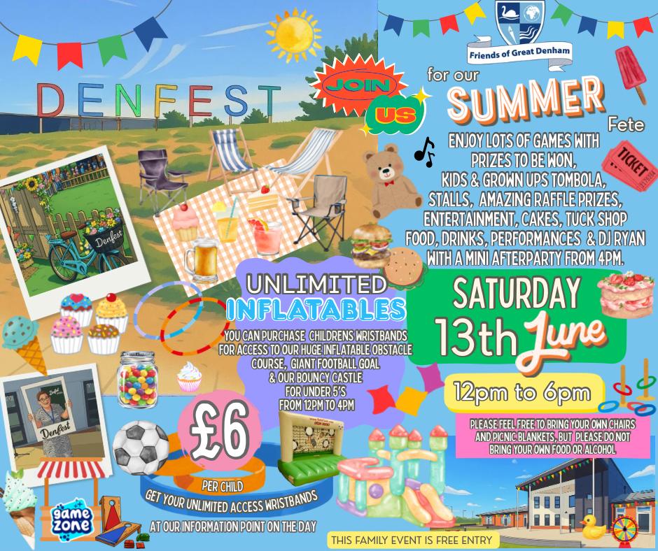 🎉 Denfest 2026 at Great Denham Primary School - Event Image 2 June 13, 2026 12:00 PM