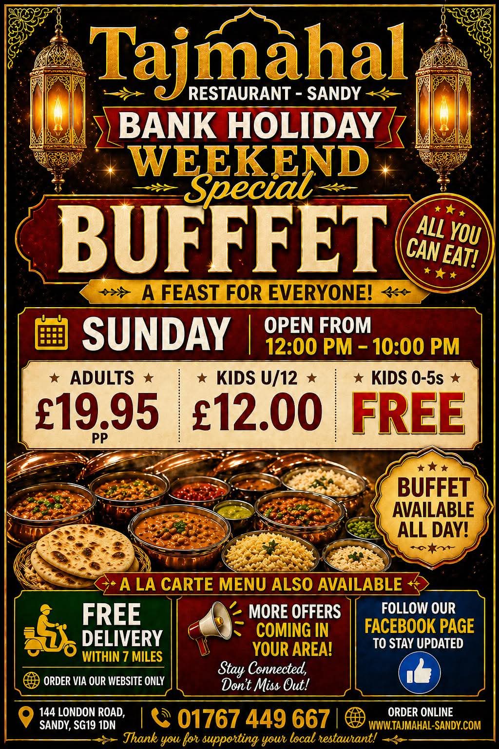 🍛 All You Can Eat Indian Buffet - Tajmahal, Sandy - Event Image 5 May 04, 2026 12:00 PM