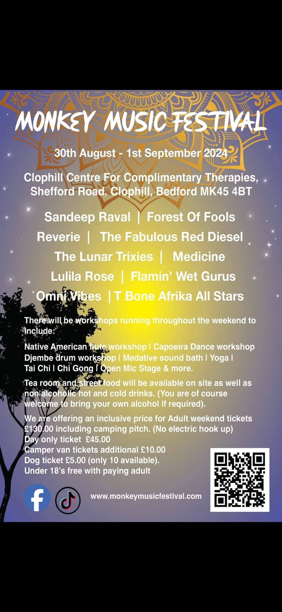 🐒Monkey Music Festival, Clophill - Camping available at The Clophill Centre, Shefford Road, Clophill, Beds., MK45 4BT | Attractions, Date Idea, Education, Entertainment, Family, Food/Drink, Health & Wellbeing, Music, Nightlife, Outdoor, Overnight, Parks, Scenic, Social, Spiritual, Teens, Ticket Event, Fun | Suitable for: Dog Friendly 🐒Monkey Music Festival, Clophill - Camping available - Event Image 5 August 30, 2024