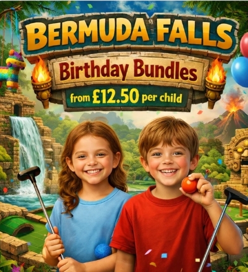 ⛳️ EXCLUSIVE 10% OFF BERMUDA FALLS ADVENTURE GOLF, HENLOW, BEDFORDSHIRE  -  (10% off) Valid from May 24, 2026 