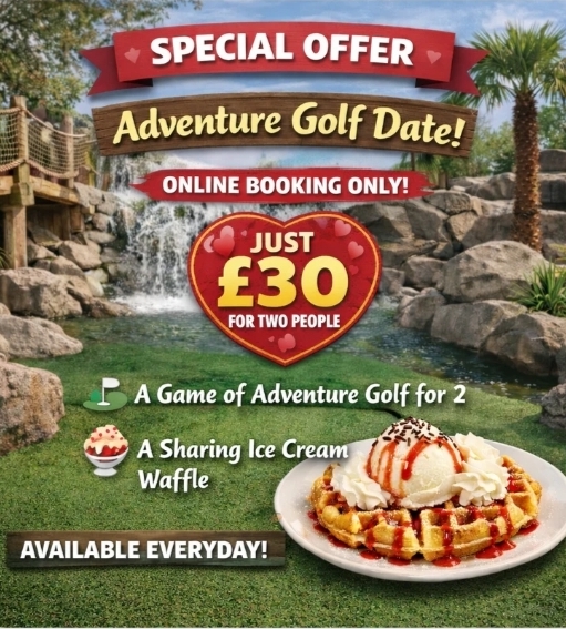 ⛳️ EXCLUSIVE 10% OFF BERMUDA FALLS ADVENTURE GOLF, HENLOW, BEDFORDSHIRE  -  (10% off) Valid from May 24, 2026 