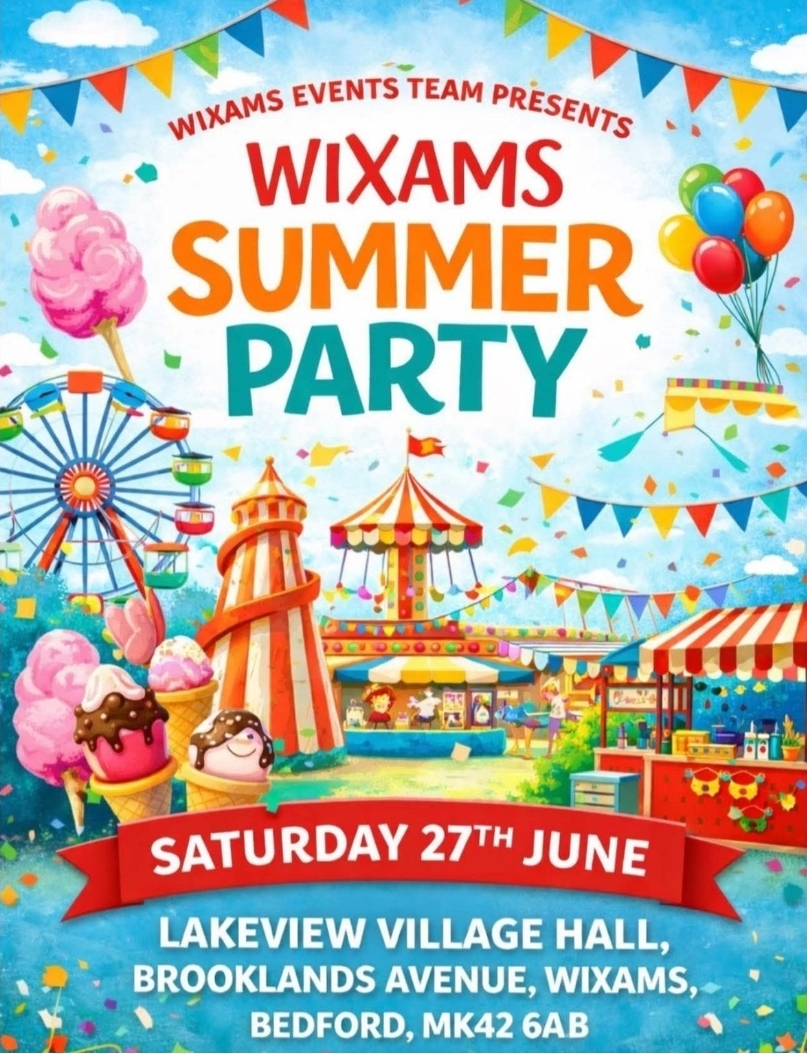 🎊 Wixams Summer Party 2026 - Event Image 2 June 27, 2026 12:00 PM