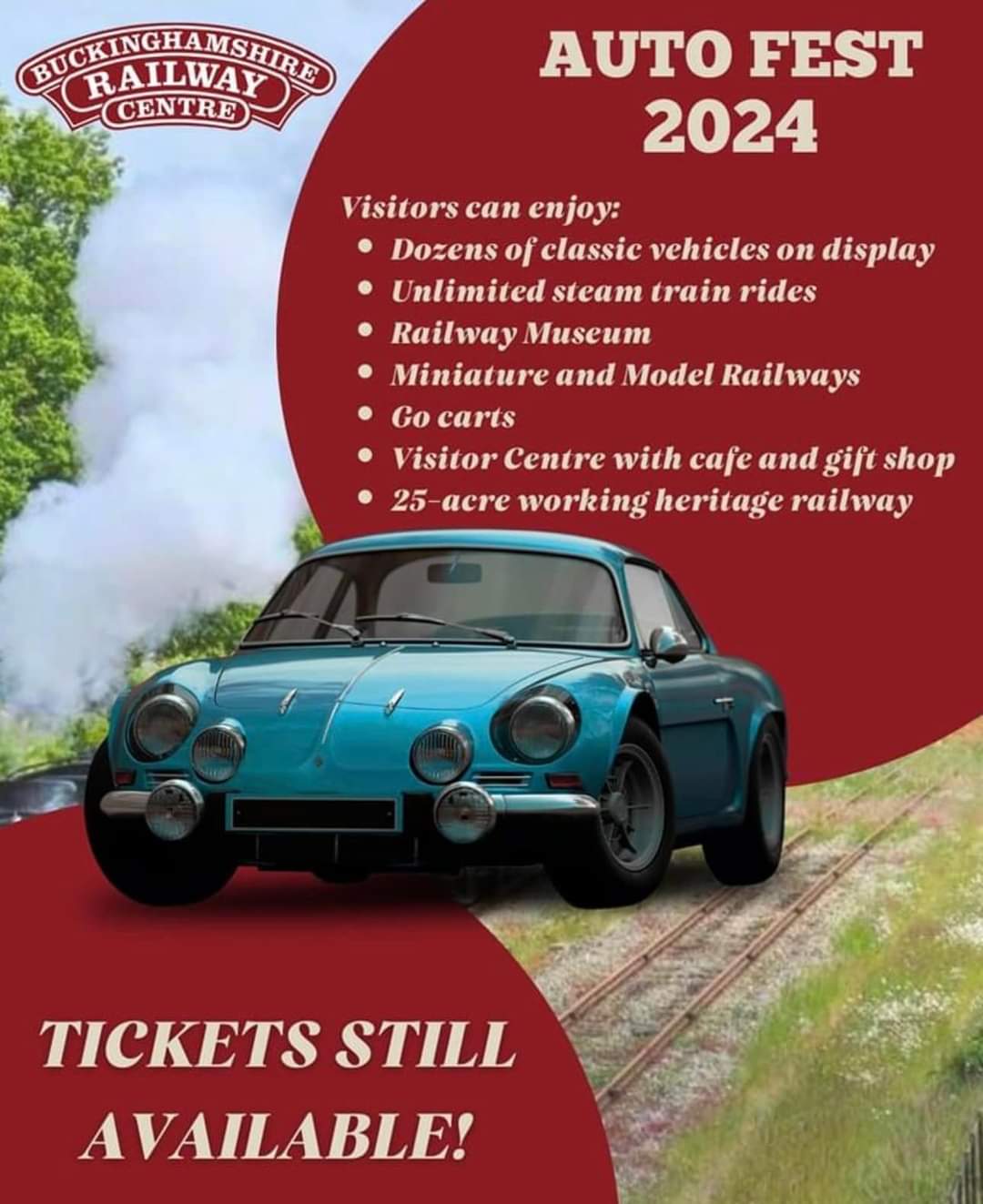 🚘🚂AUTO FEST AT THE BUCKINGHAMSHIRE RAILWAY CENTRE - Event Image 7 August 26, 2024 10:30 AM