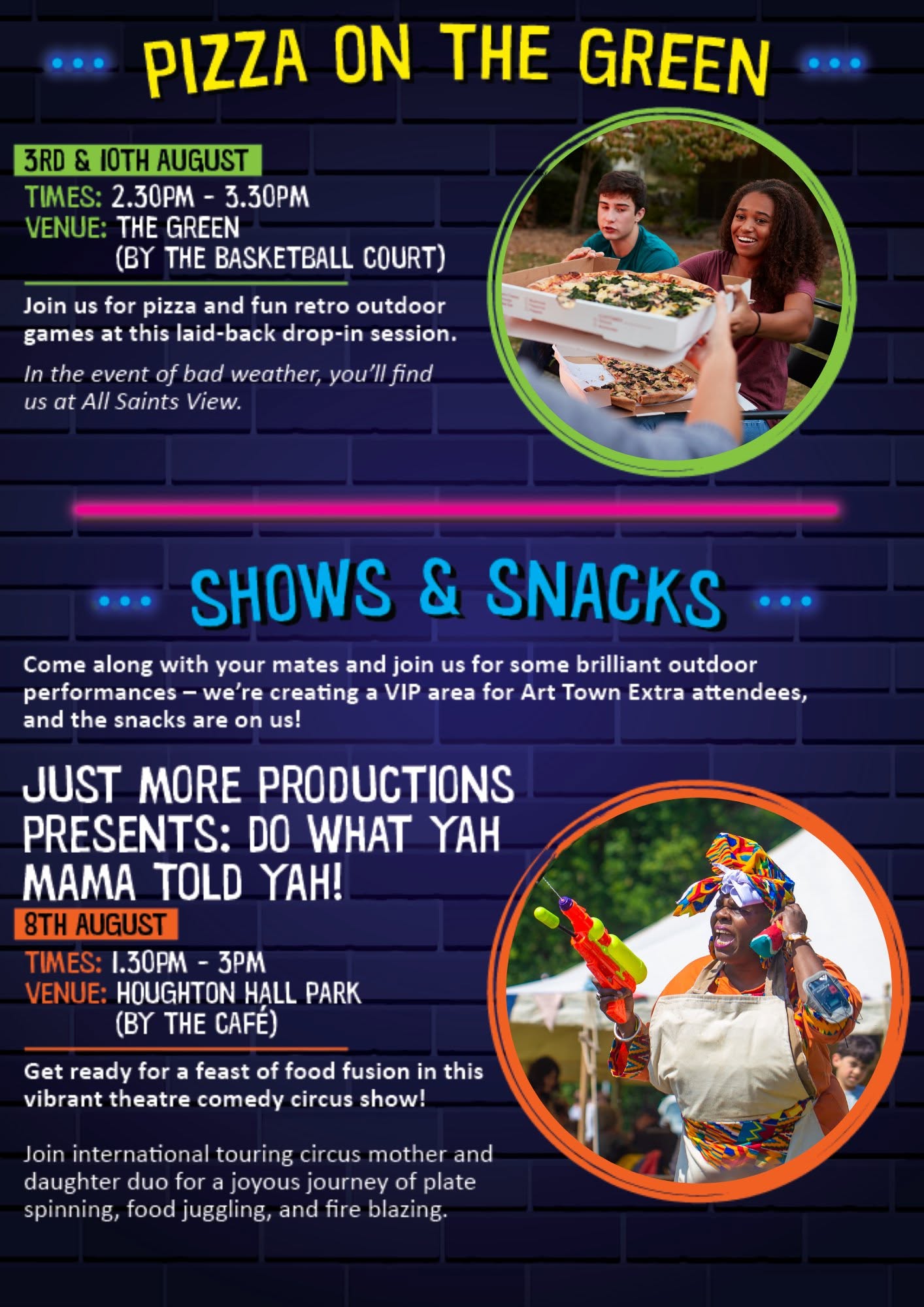 🤹‍♂️ Just More Productions presents:  Do What Yah Mama Told Yah! - Houghton Hall Park - Event Image 4 August 08, 2026 01:30 PM