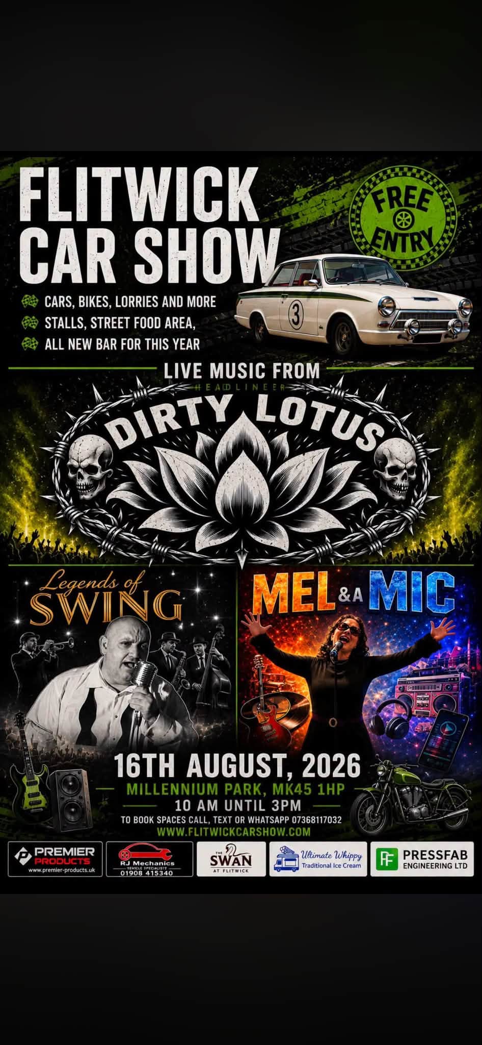 🚗 Flitwick Car Show 2026 - Event Image 2 August 16, 2026 10:00 AM