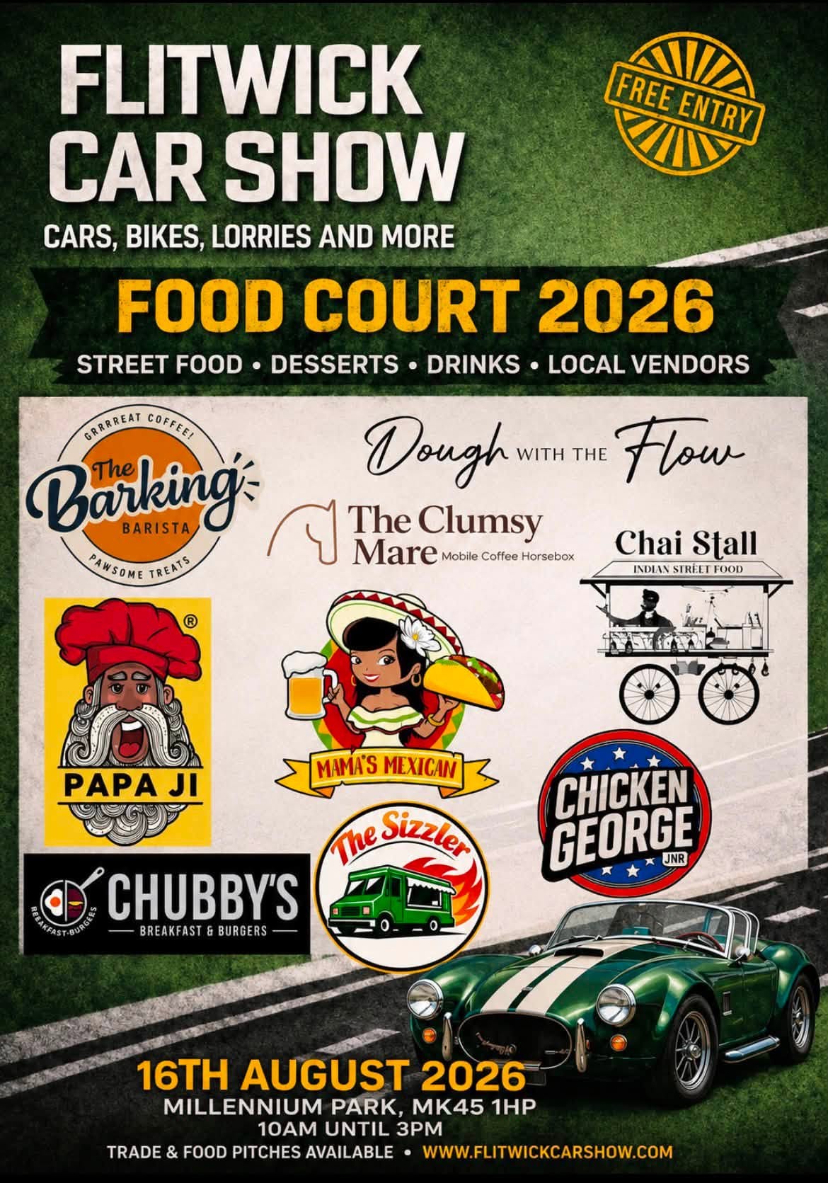 🚗 Flitwick Car Show 2026 - Event Image 5 August 16, 2026 10:00 AM