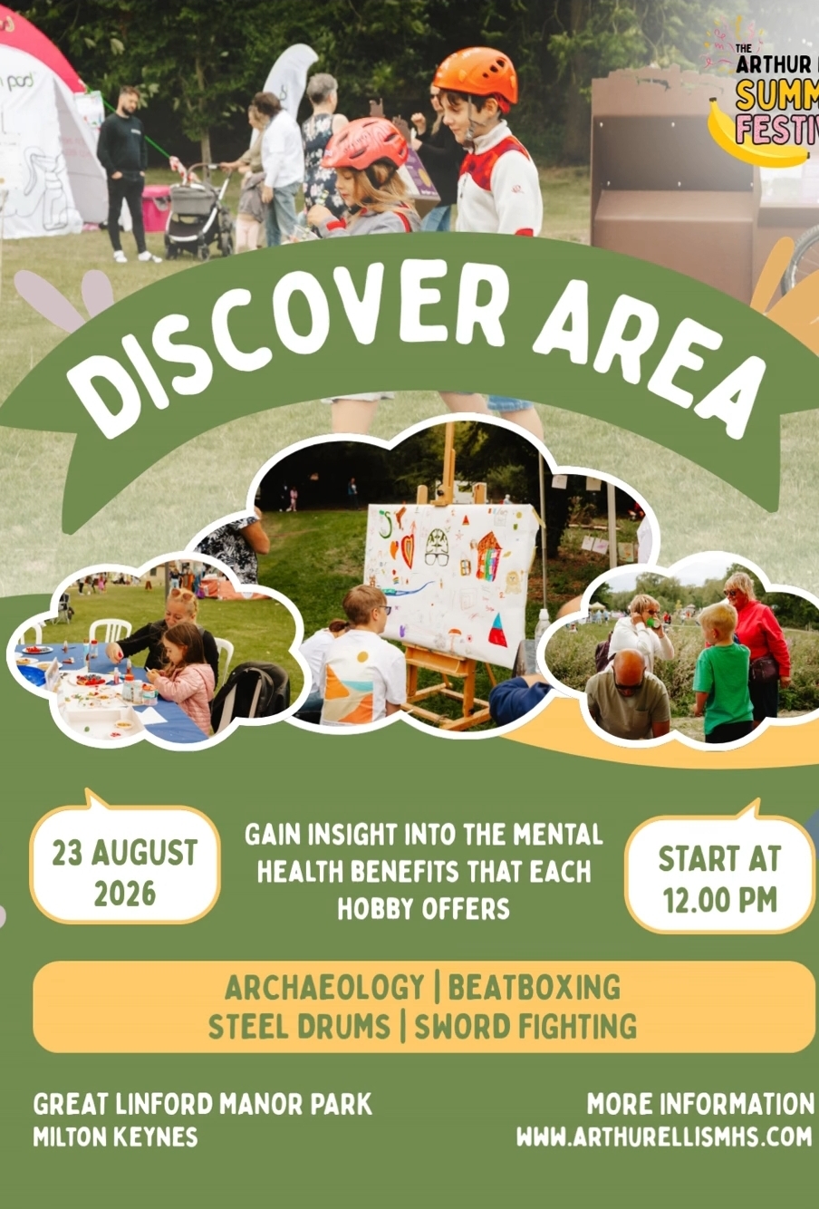 🌞 Arthur Ellis Summer Festival 2026 - Great Linfor Manor Park - Event Image 2 August 23, 2026 12:00 PM