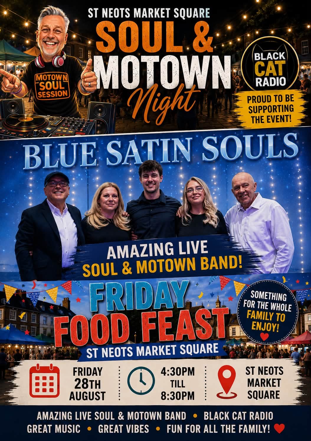 🕺 Soul & Motown Night - Market Square, St Neots - Event Image 2 August 28, 2026 04:30 PM