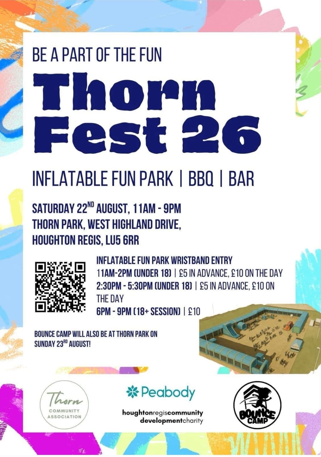 🎉 Thorn Fest 2026 - August 22, 2026 11:00 AM at Thorn Park, West Highland Drive, Thorn, Houghton Regis, LU5 6RR