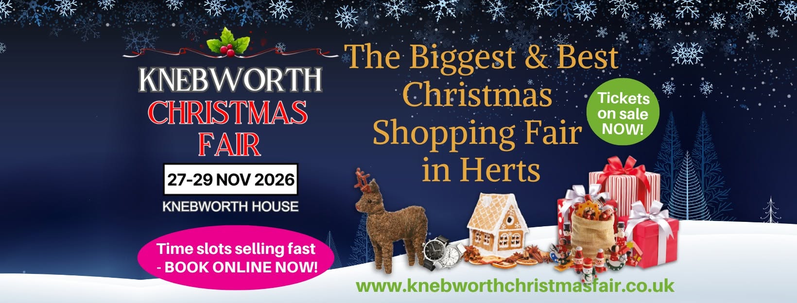 🎁 Knebworth Christmas Fair 2026  - November 28, 2026 09:30 AM at Knebworth House, Knebworth Park, Stevenage SG1 2AX
