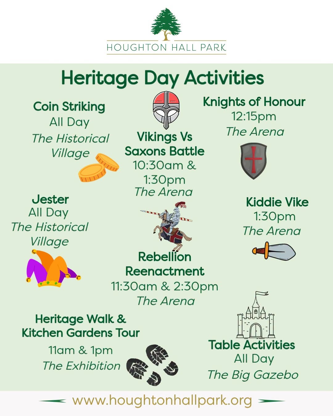 🛡 Heritage Day, Medieval Festival 2026 - Houghton Hall Park - Event Image 2 September 19, 2026 10:00 AM