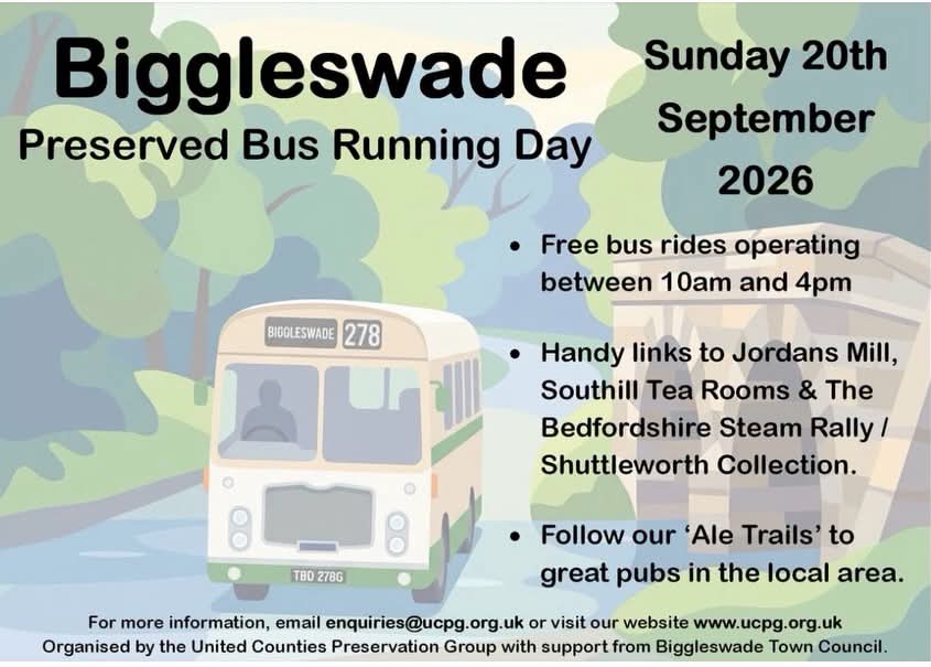 🚍 Biggleswade Free Heritage Bus Tours 2026  - Event Image 3 September 20, 2026 10:00 AM
