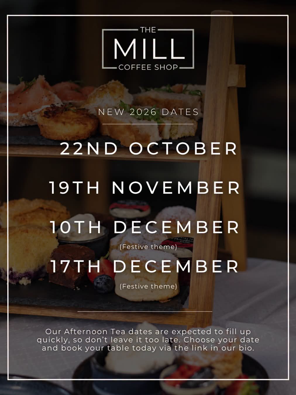 🍰 Afternoon Tea at Bromham Mill - Event Image 2 October 22, 2026 01:30 PM