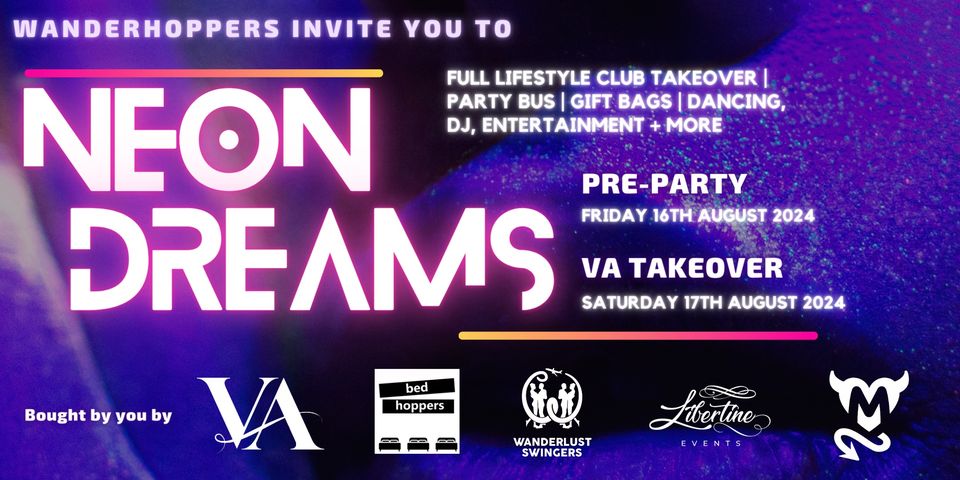 😉 Neon Dreams UK Swingers Club Takeover - August 17, 2024  at The Vanilla Alternative
The Anchor Lodge Hotel
Great North Road
Tempsford
Bedfordshire
SG19 2AS
