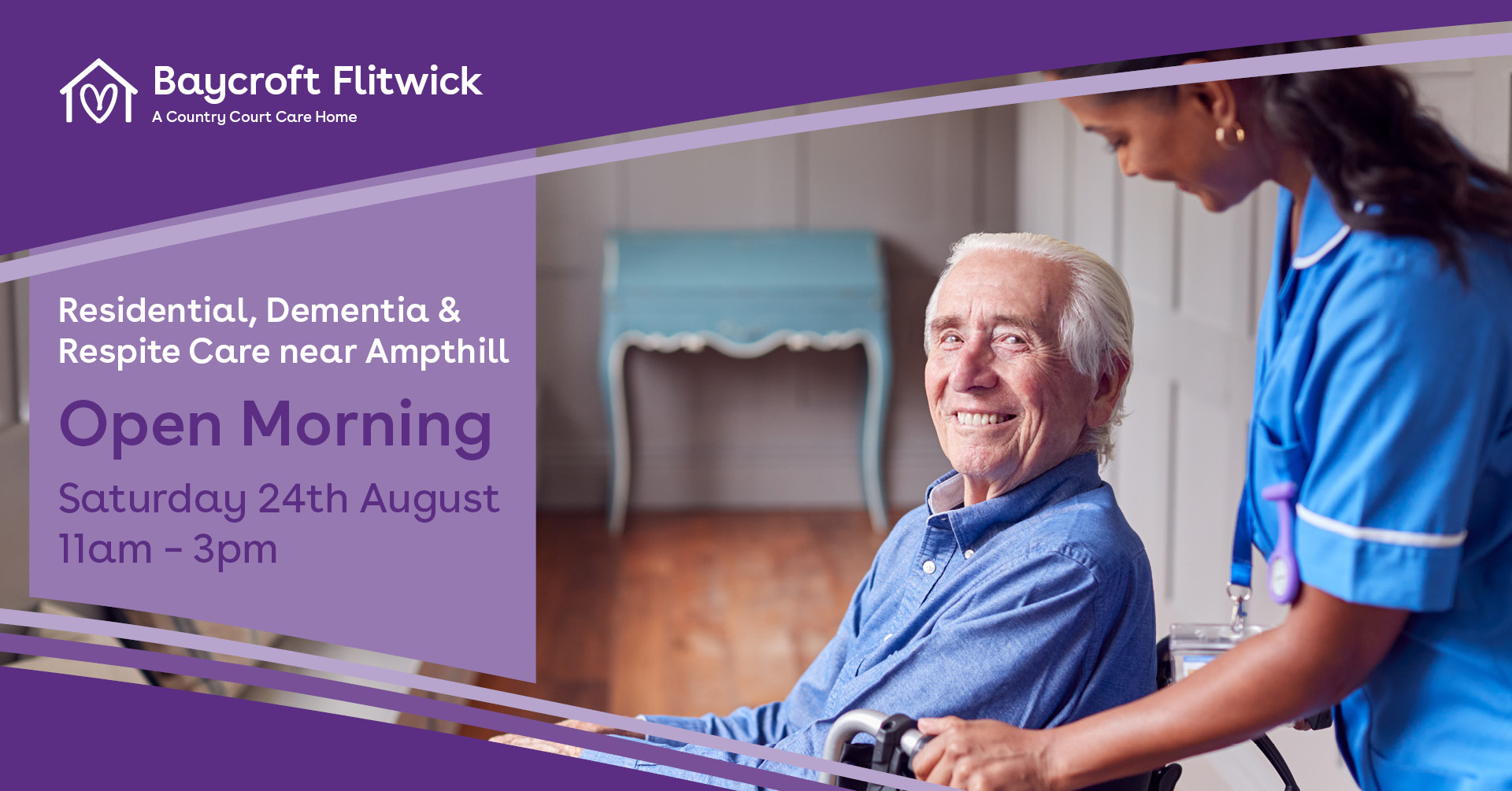 ☕ Open Morning at Baycroft Flitwick Care Home - August 24, 2024 11:00 AM at Baycroft Care Home 101 Ampthill Rd, Flitwick, Bedford MK45 1BE