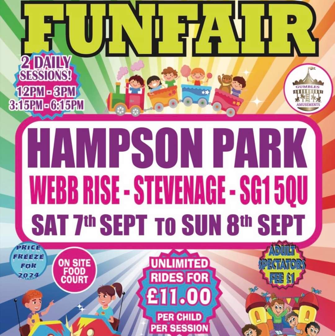 🎡GUMBLES FUNFAIR UNLIMITED RIDES - Stevenage  - Event Image 6 September 08, 2024 