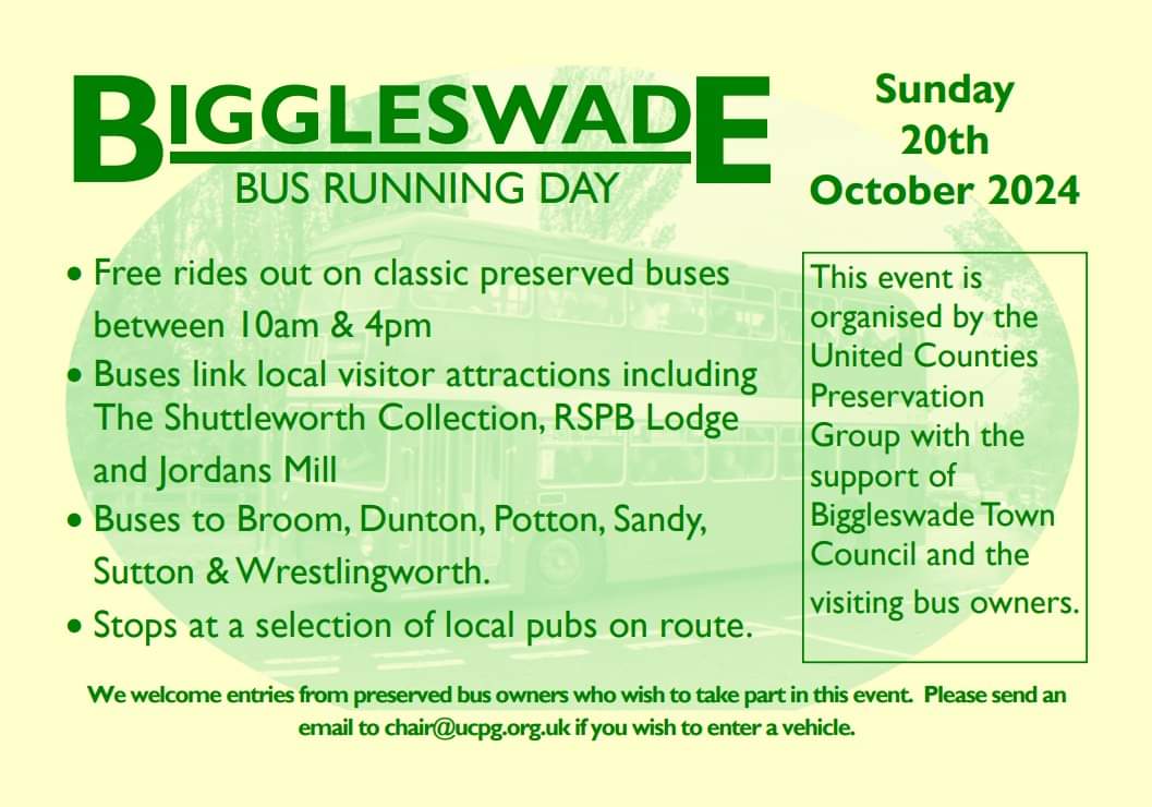 🚍 Biggleswade Vintage Bus Running Day 2024 - Free Rides! - Event Image 2 October 20, 2024 10:00 AM