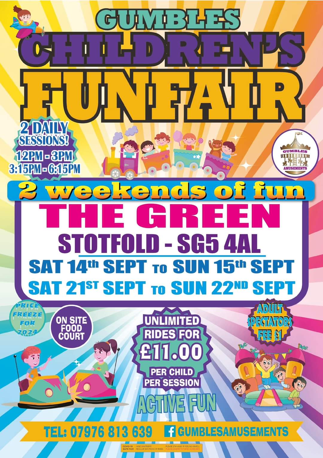 🎡GUMBLES FUNFAIR UNLIMITED RIDES - Stotfold  - Event Image 7 September 15, 2024 