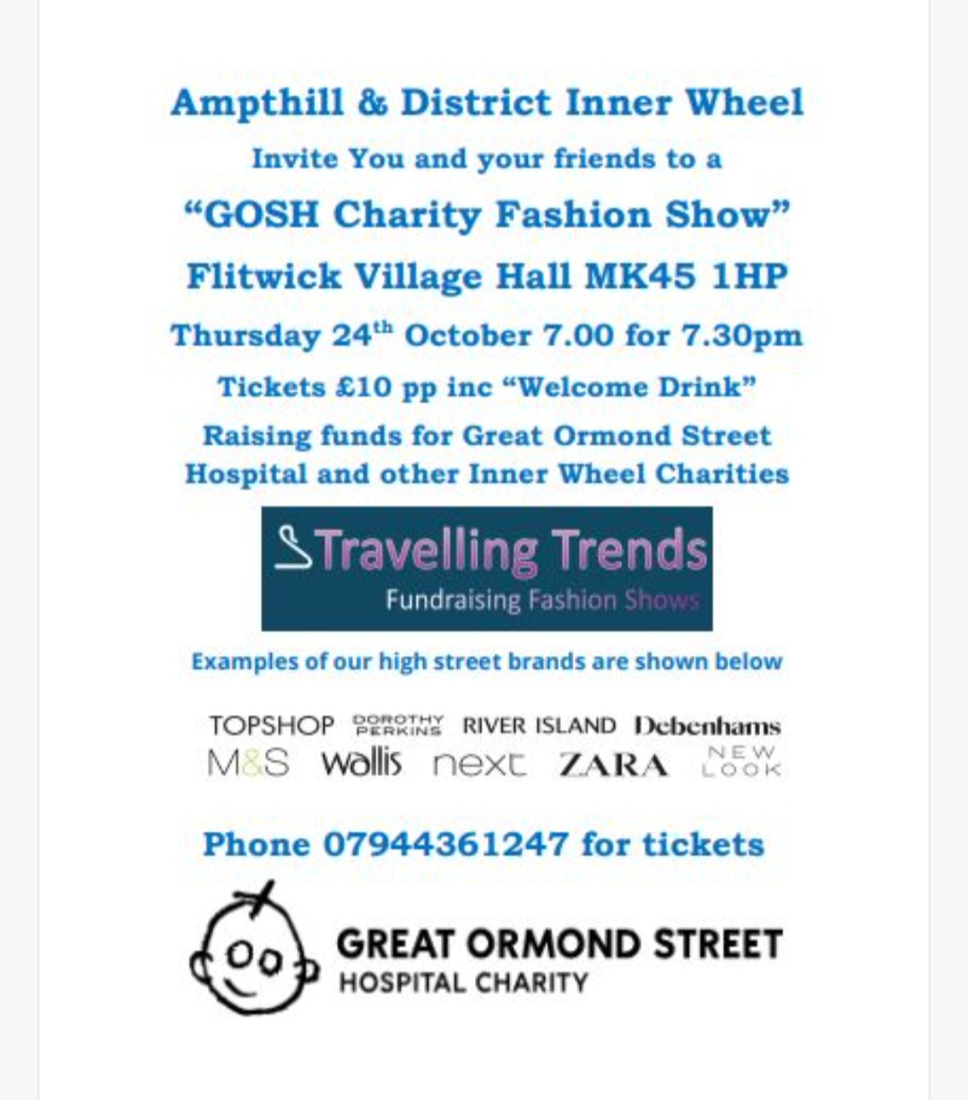 💖 Fundraising Fashion Show - Flitwick Village Hall - Event Image 2 October 24, 2024 07:30 PM