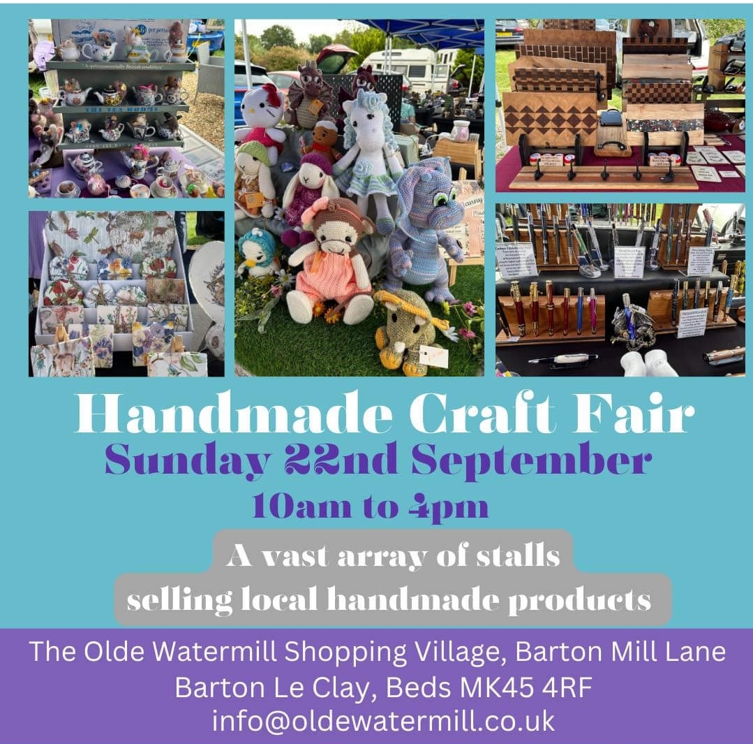  🚒 Charity Family Fun - The Olde Watermill Shopping Village, Barton le Clay - Event Image 2 September 22, 2024 10:00 AM