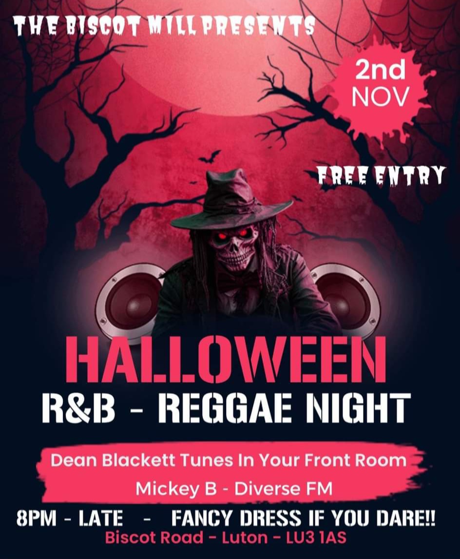 🤡 FREE ENTRY - Halloween RnB & Reggae Night - Biscot Mill, Luton - Event Image 3 November 02, 2024 08:00 PM
