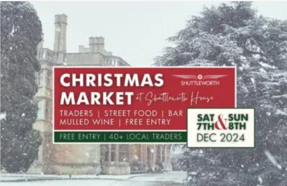 🧑🎄 SHUTTLEWORTH CHRISTMAS MARKET 2024 at Shuttleworth
Alder Drive
Biggleswade
Bedfordshire
SG18 9DT | Craft Fair, Food/Drink, Free Entry, Market, Scenic, Christmas | Suitable for: Family, Free Parking, Parking Onsite, Toilets 🧑🎄 SHUTTLEWORTH CHRISTMAS MARKET 2024 - Event Image 2 December 08, 2024 10:00 AM
