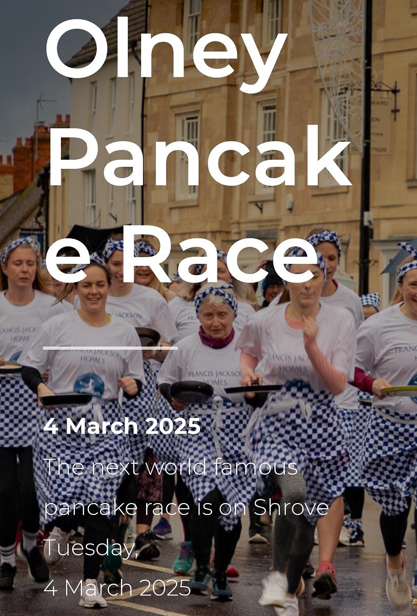  olney pancake race 2025 what s up bedfordshire events